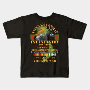 1st Infantry Div - Airmobile - Mech Operations w VN SVC X 300 Kids T-Shirt